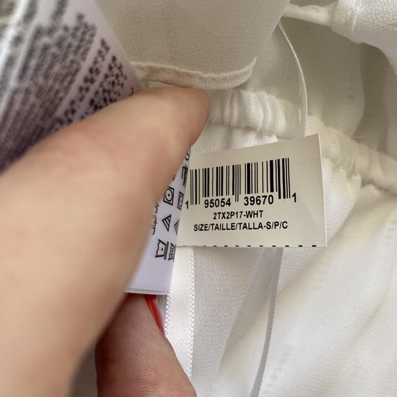 BCBG MaxAzria Womens Shirt White Cotton Eyelet Sleeveless Tank Top Size Small - Picture 12 of 14